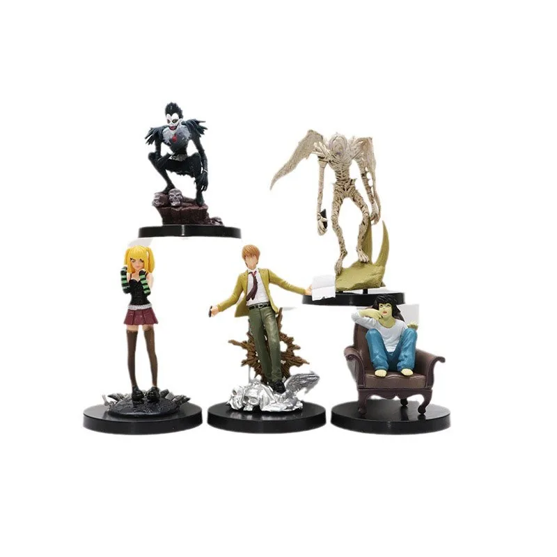 5 Piece Death Note Anime Action Figures Set - Lawliet & Ryuk PVC