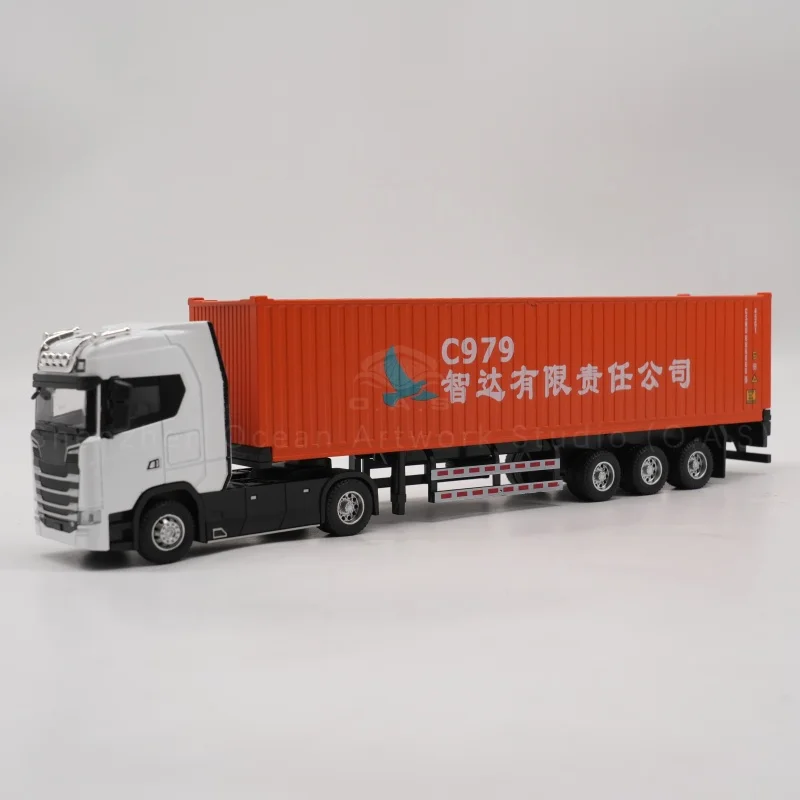 【LA】Fabryka modeli kontenerów O.A.S. – prezent wysyłkowy, niestandardowy model ciężarówki w skali 1:50 z materiału stopowego ZDYX