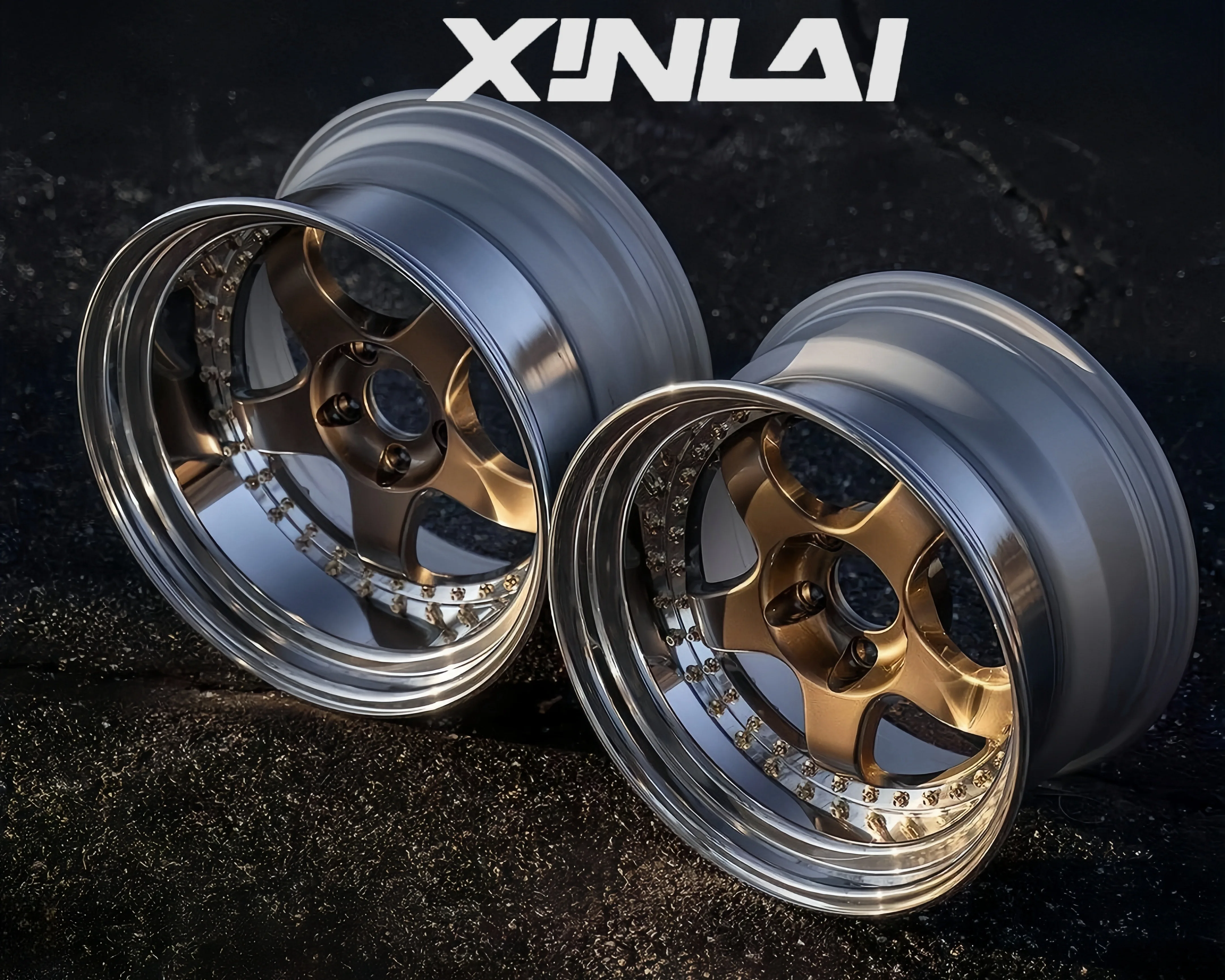 XINLAI Hot Sale 3 Piece Forged Brushed Polished 5x120 5x112 5x114.3 18 19 20 21 22 Inch Wheel for Racing Car Wheel - Image 5