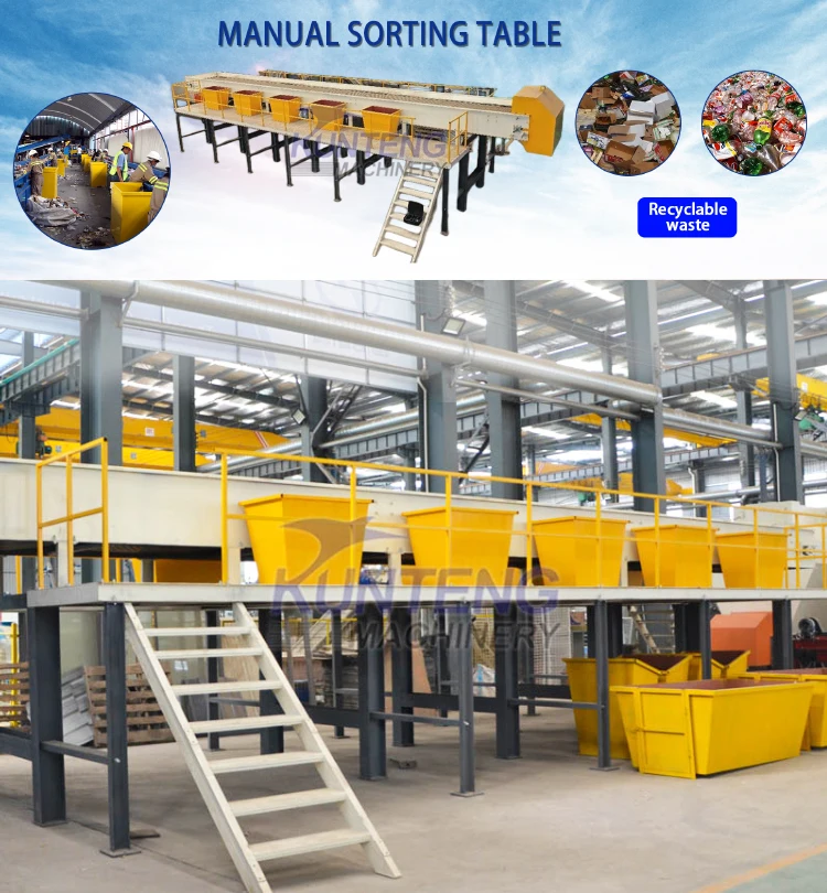 Manual Sorting And Grading Table Garbage Manual Sorting Platform - Buy ...