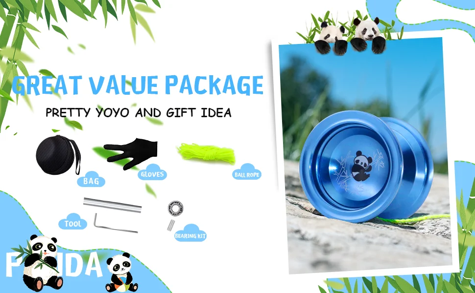 Неответственный йо-йо в форме бабочки с рисунком панды Металлические Йо для продвинутых игроков и Профессиональный Йо-шар Рождественский