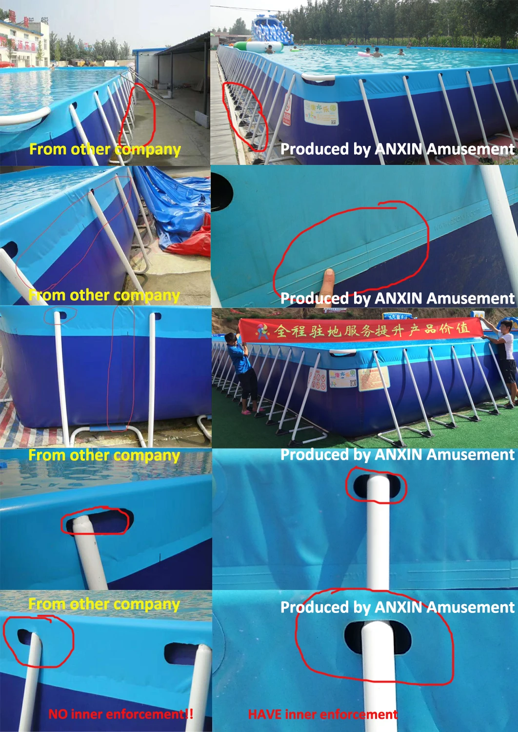 Outdoor Mobile Large Stainless Steel Folding Swimming Pool For Sale