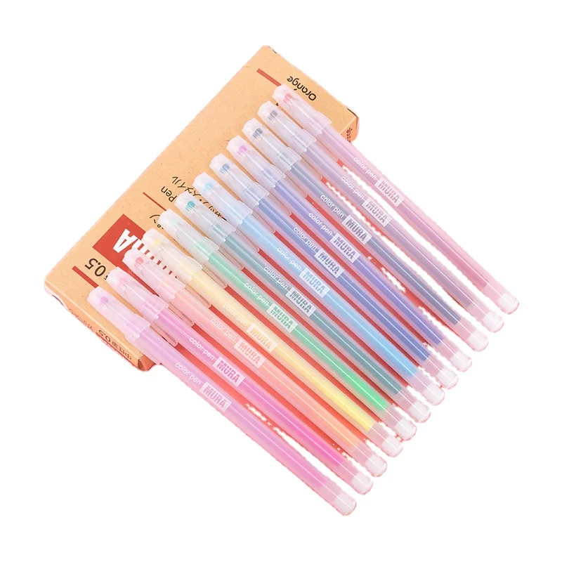 Рекламная цветная кавайная шариковая ручка, пластиковые шариковые ручки для школьниц