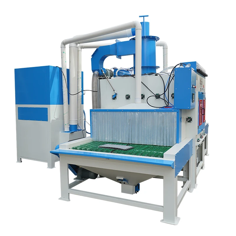 Automated Sandblaster Sand Blasting Cabinet Automatic Sand Blasting Machine with Inline Conveyor