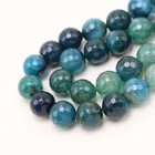 Beads Faceted Large Natural Gemstone Beads Crackle Agate Stone Faceted Round Beads For Bracelet Jewelry Making