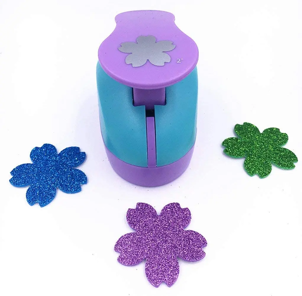 Wholesale Different Pattern Blue Colorful Punching Machine for Paper Mini Craft Puncher for Kids DIY