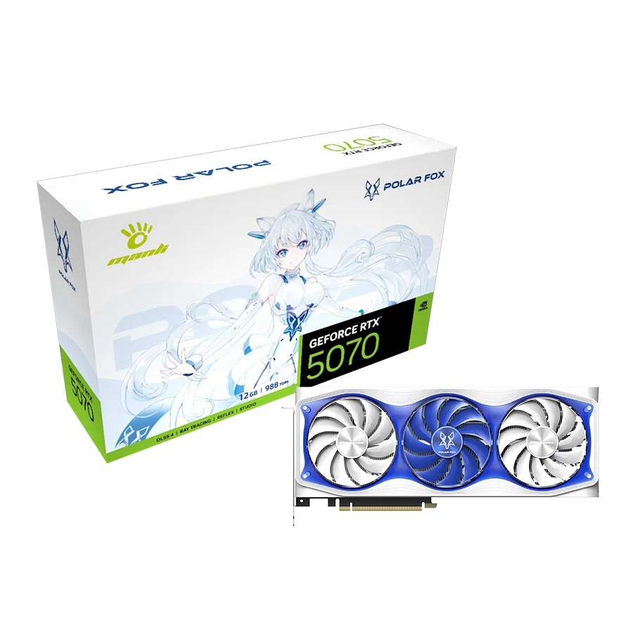 2025 Manli Polar Fox GeForce RTX 5070 OC 12GB GDDR7 RTX5070