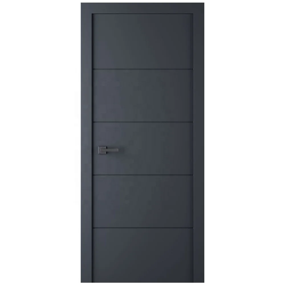 HDF Flush Models of Engraved Wooden in House Door Modern Slab