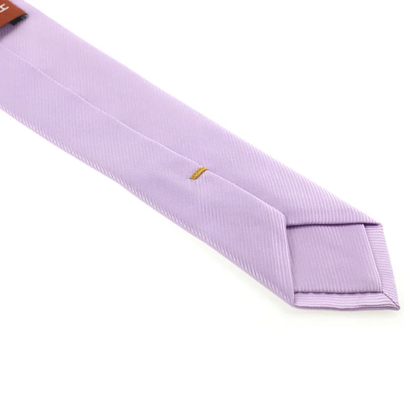 Solid Check Striped Silk Necktie 6cm Skinny Light Purple Mens Ties Polyester Neckties Gravatas for Party Wedding Wholesale Tie