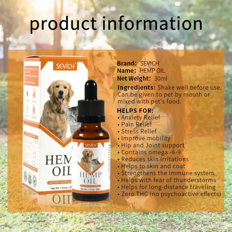 china private label organic extract hemp seed oil pure cbd hemp oil for Animal