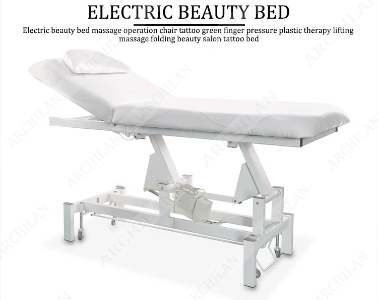 Cheap Electric Lift Massage Table Adjustable Beauty Salon Facial Bed