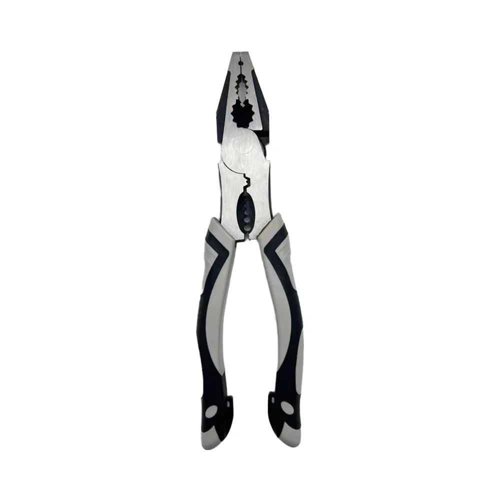 Customizable Chrome Vanadium Steel Wire Combination Pliers Multi-Function Serrated Jaw Surface Plastic Molded Cutting Grip OEM