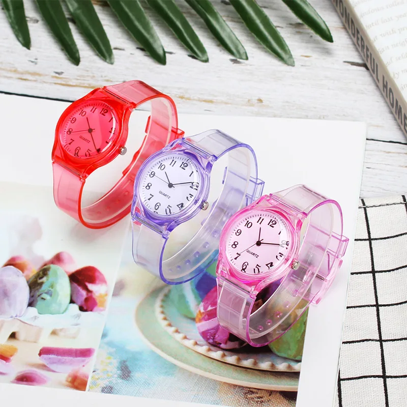 Cute Jelly Transparent Quartz Watch - Large Face, Soft Silicone Strap H1381c125c55d48a1917d949246b8a  main image 3
