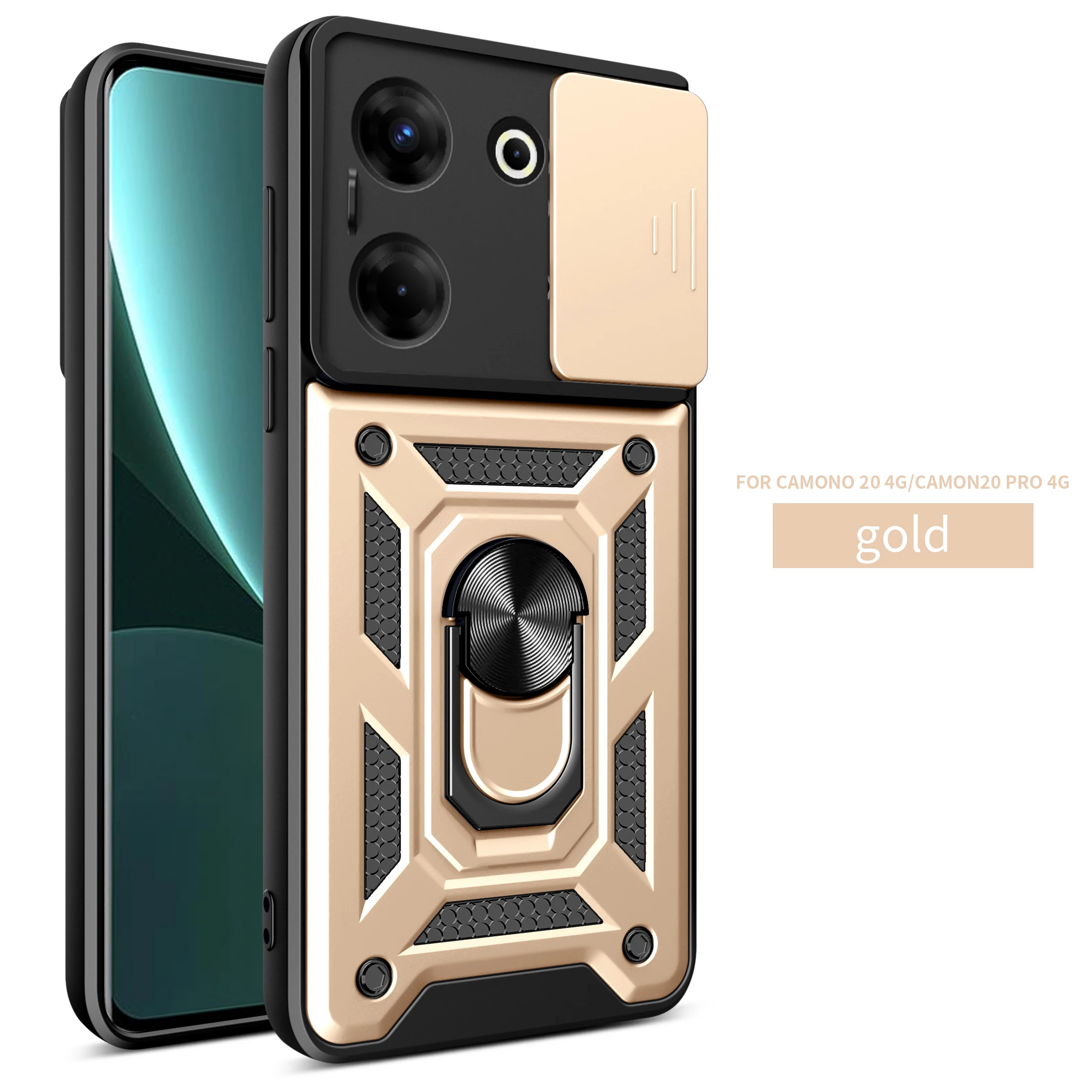 Étui + Verre écran Pour TCL 50 SE - Protection Antichoc Avec Anneau Support - Neuf Sous Emballage