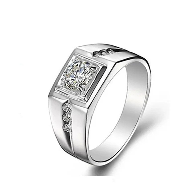 Gentleman Temperament Plated 24k Gold/silver Ring For Men Wedding Rings ...