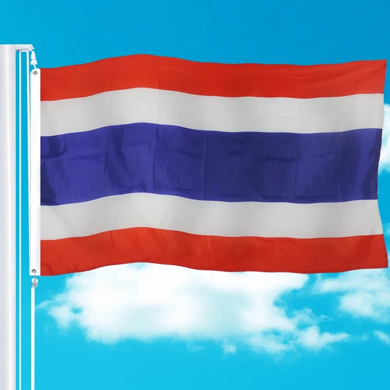 Drapeau Thaïlande 90x150 Cm - Polyester 90g, Double Couture, œillets, Couleur Vive - 6