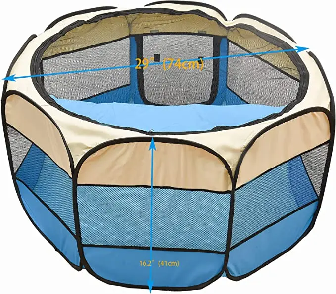 Air Playpen For Dog Cat Rabbit Indoor Outdoor Pet Playpens With Pocket
