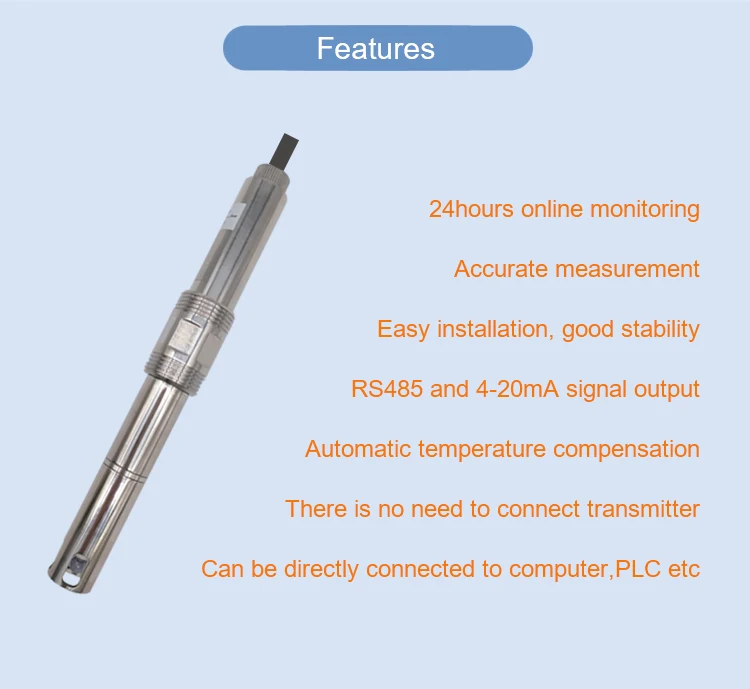 RS485 Ph Sensor - Online Digital PH Meter with Stainless Steel