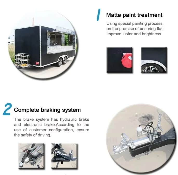 Customized Outdoor Commercial Mobile Fast Coffee Trailer Belgium Standard Container Houses for Food