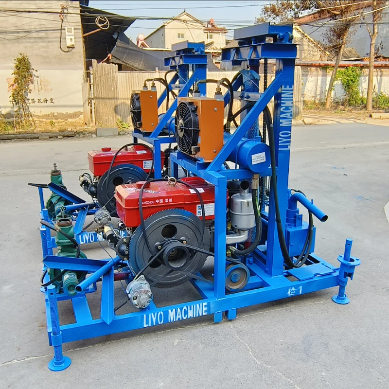 150M Depth Diesel Hydraulic Water Well Drilling Machine for Well Includes Tires and Drill Bits