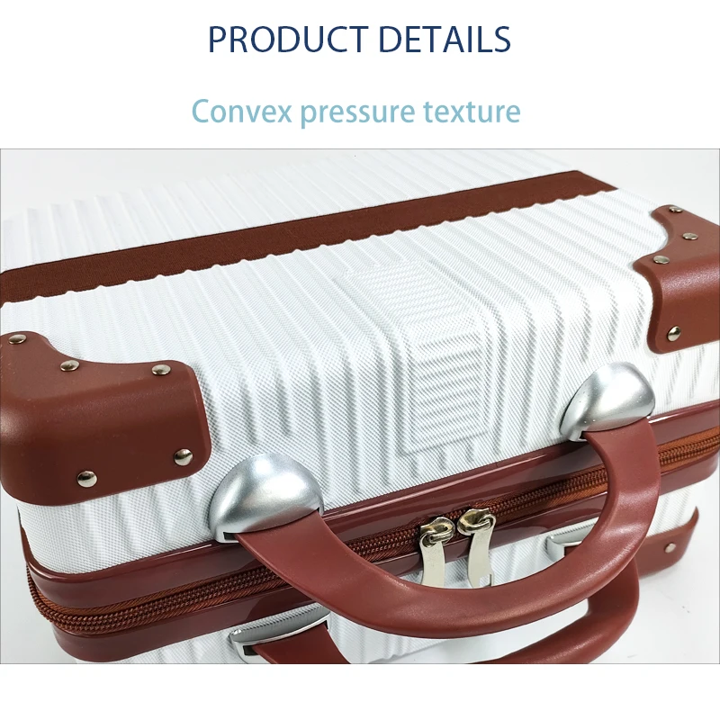 14 Inch High Quality Custom Carry Luggage ABS Box Hard Travel Unisex Light Weight ABS Suitcase Hand Luggage Bag supplier