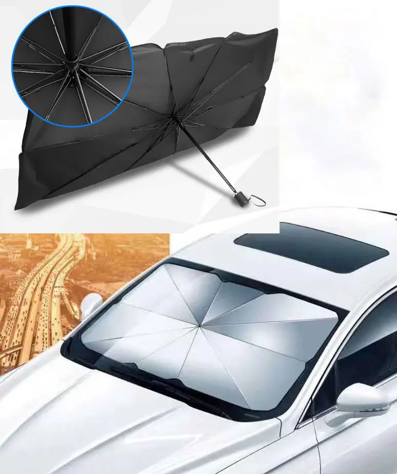 sun block 2 fold car umbrella