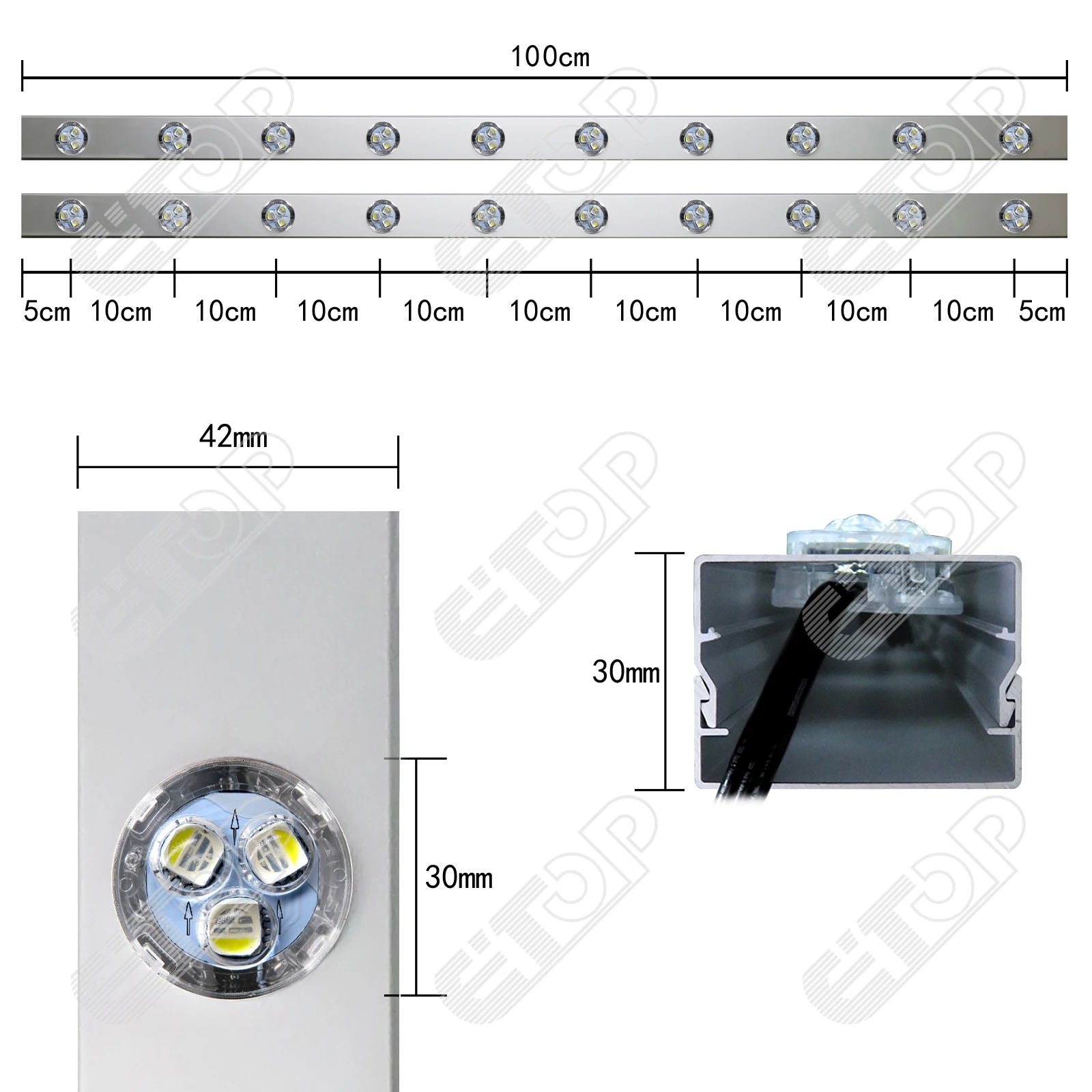 Gemstone Lights Outdoor Waterproof Ip68 Dc12v 24v Permanent Led
