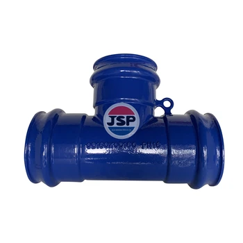 JSP China ISO2531 EN545 Ductile Iron Pipe Fittings Ductile Iron All Socket Tee  DN80-2600 Socket Tee For PVC Pipe