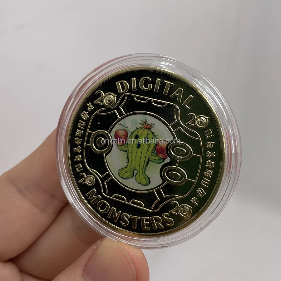 Custom Embossed Metal Coin - Japanese Anime Digimon