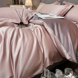 Silk and Smooth Bamboo Sheet Customized Hotel Bedding Lyocell Soft 100% Bamboo Flat Fitted Sheet Set With Packing