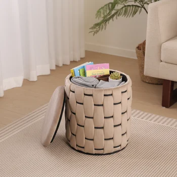 Modern Velvet Ottoman Fabric Pouf Stools Pouf Ottoman Stool Foorstool
