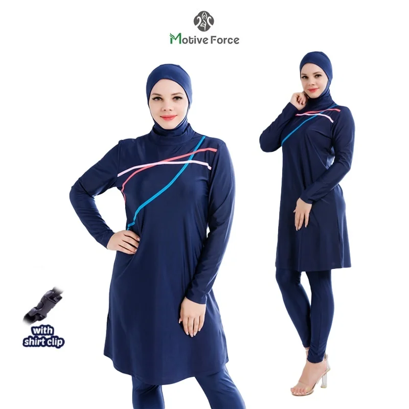 Full Covered Hijab Burkini Muslim Swimsuit Long Sleeve Top+long Pants ...