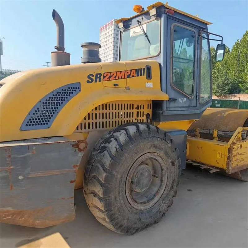 USED ROLLER COMPACTOR  20 TON  SR22MPA  HYDRAULIC VIBRATOR  COMPACTOR USED ROAD ROLLER  CHEAP PRICE USED DOUBLE DRUM ROLLER