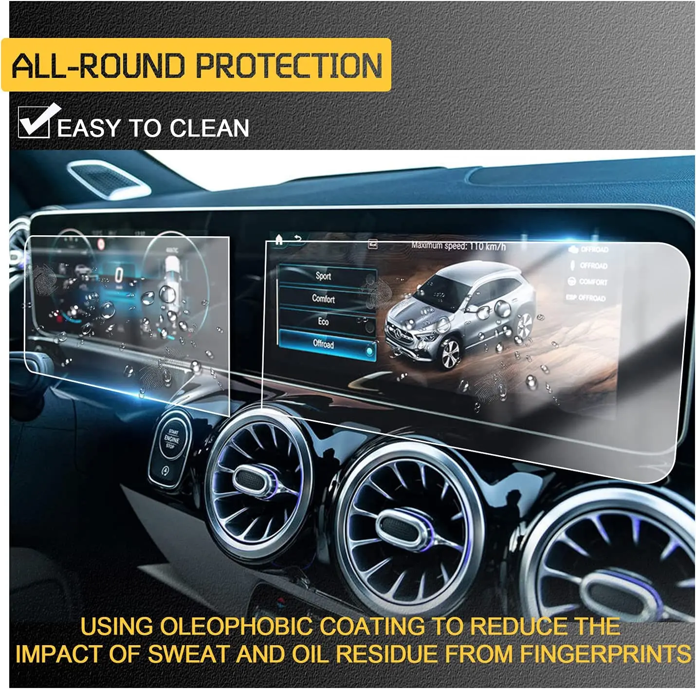 Custom 2022 Car Display Navigation Tempered Glass Screen Protector For