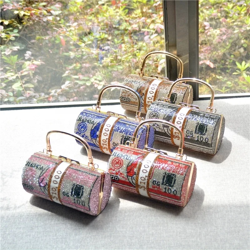 fashion money clutch rhinestone purse 10000 Alibaba