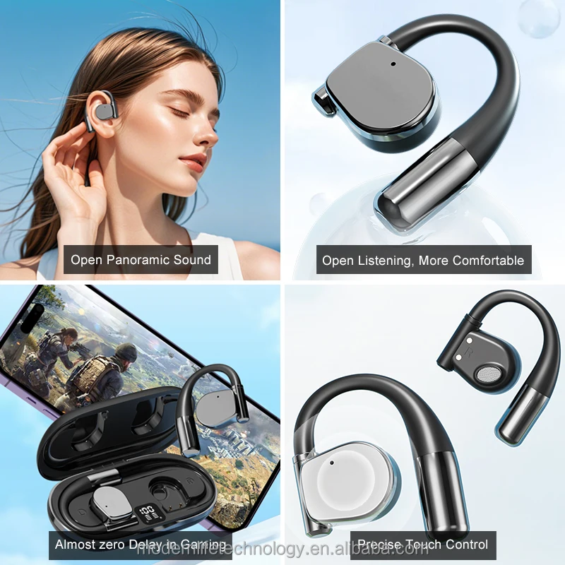 M111 OWS Ear Hook Sports Earphones AI Call Noise Reduction