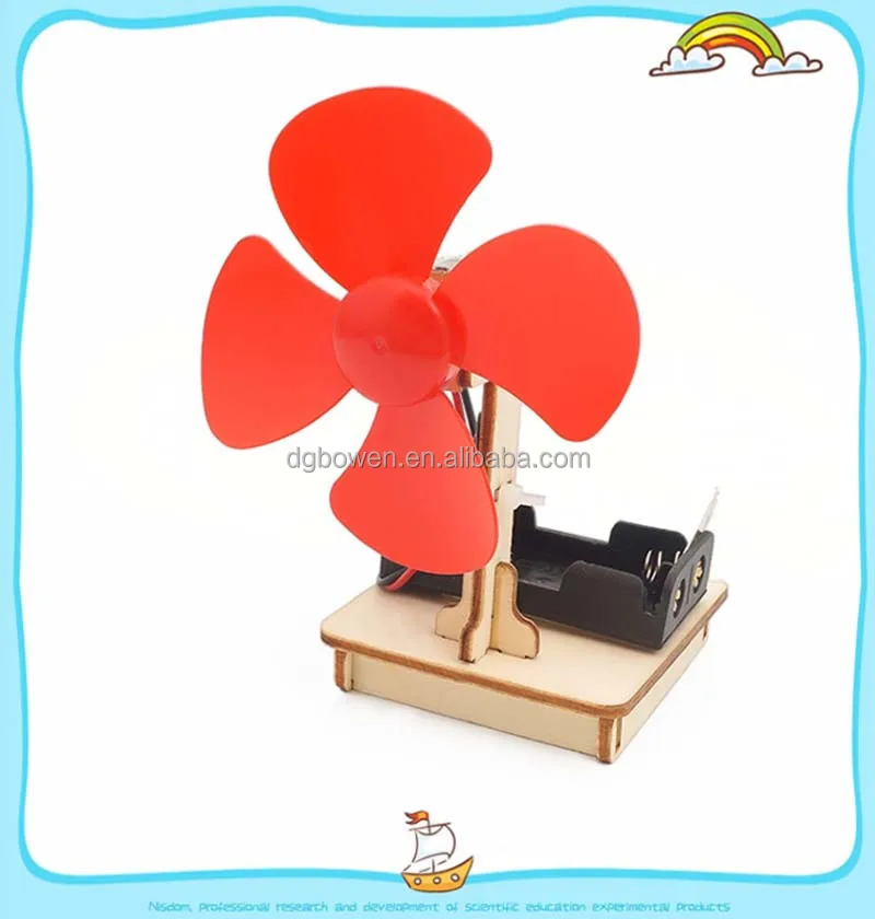 Wind Power Generator DIY Electric Fan Model Science Toys Physics ...
