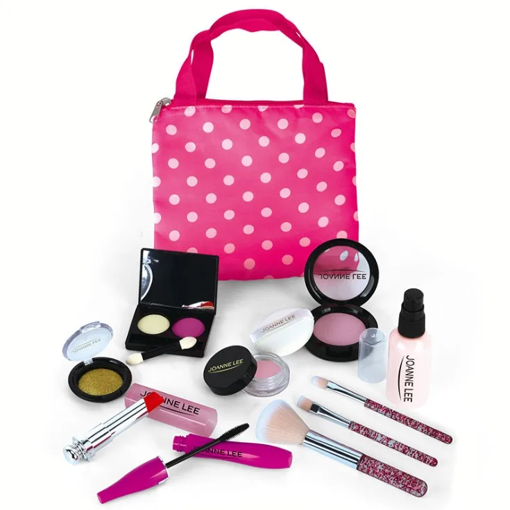 Набор игрушек для макияжа для девочек, ролевые игры, принцесса, розовый макияж, безопасный нетоксичный Набор для красоты, игрушки для девочек