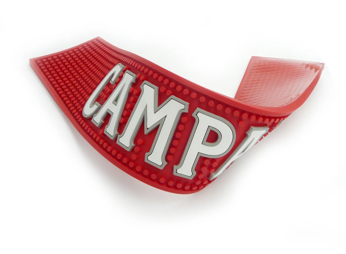 Campari Promotional Pvcロゴバーマット Logo Embossed Soft Pvc Runner Bar Mat Buy ブランドバーマット 車のマットロゴ バー流出マット Product On Alibaba Com