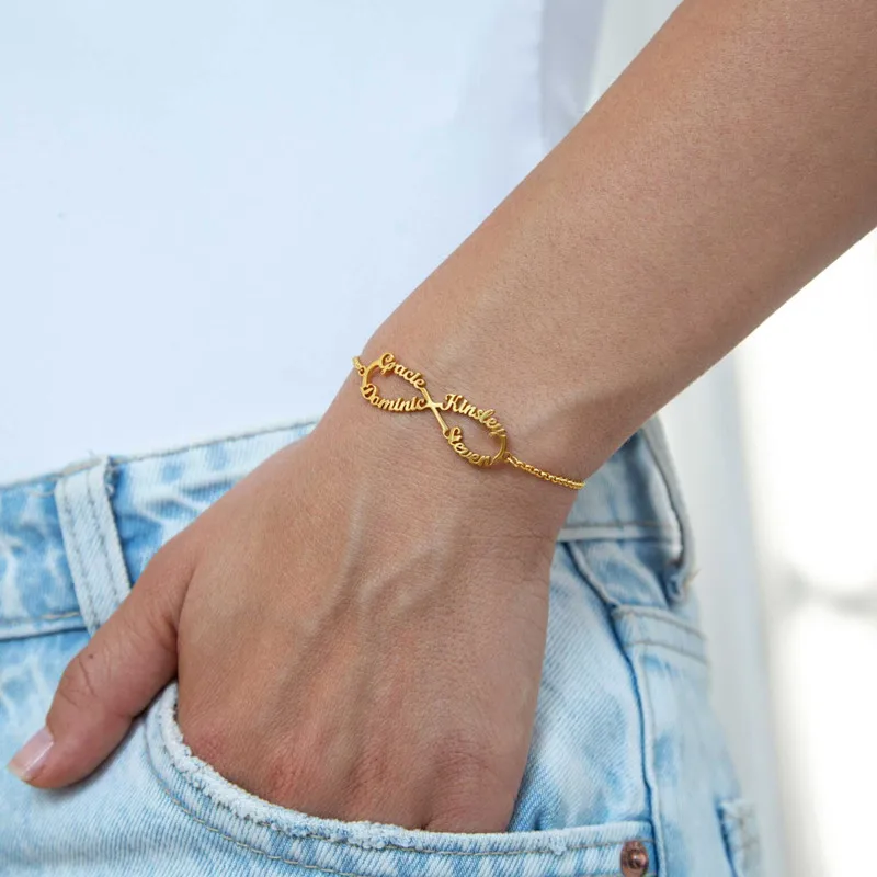 Fashion Name Infinity Bracelet 