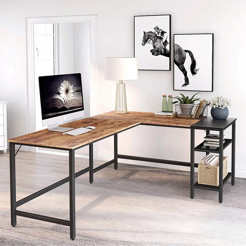 Wood Top Workstation Gaming Desk with Host Holder Computer Table for Home/Office 