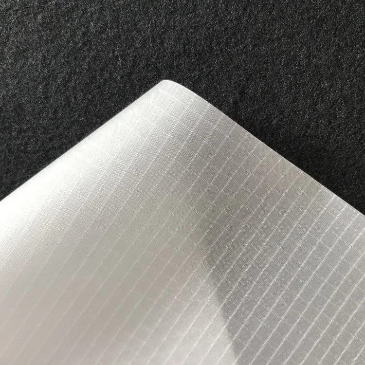 Ultra Thin Inflatable TPU Coated White 30D Nylon 66 Ripstop Fabric Airtight for Airbag