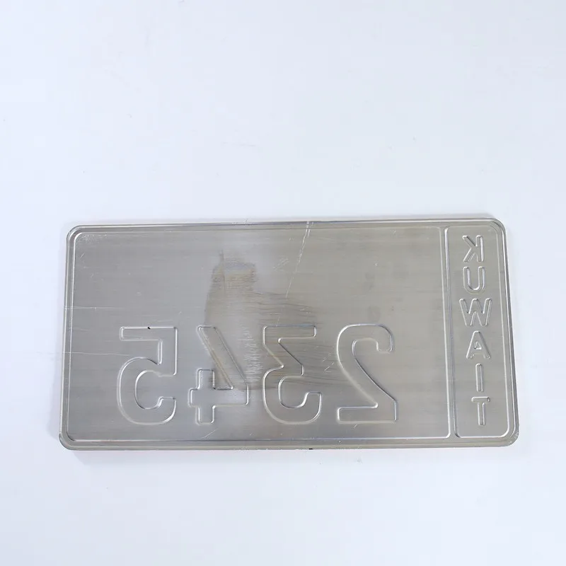 TARGA AUTO REPLICA SOSTITUTIVA ANT.+ POST. IN ALLUMINIO ART