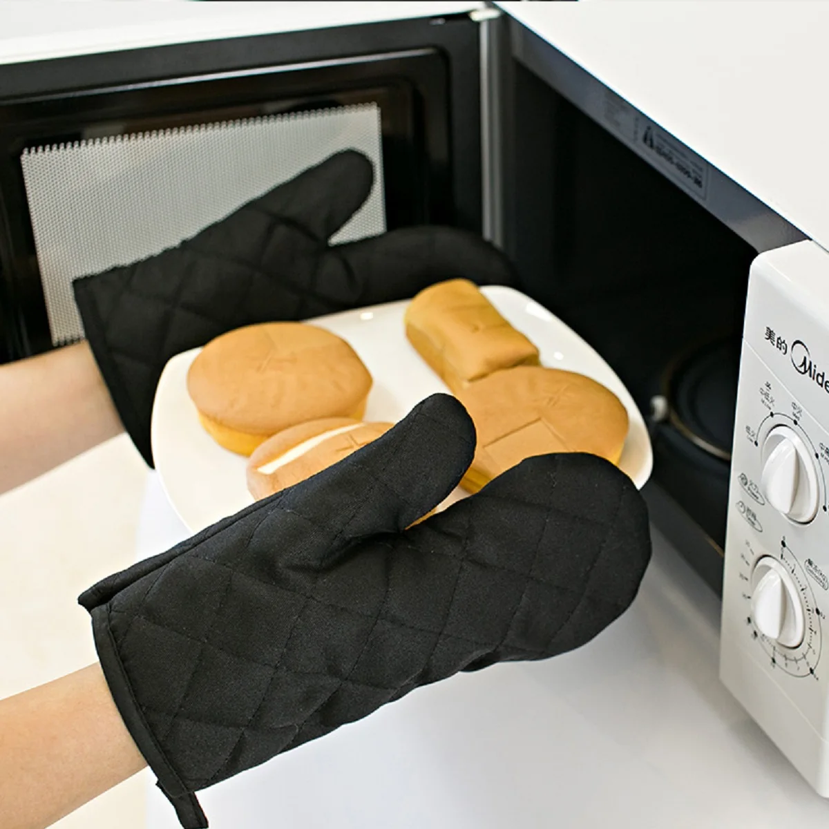 Promotional Kitchen Oven Glove Cotton Oven Mitten Gloves Heat Resistant ...