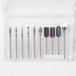 Алмазные вращающиеся сверла для ногтей набор сверл для полировки Аксессуары для маникюра электрические машинки резаки инструмент