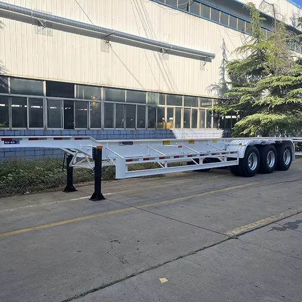 Vehicle Master 40 Ft Steel Container Chassis Skeleton Semi-Trailer 40T Bulk Cargo Transport