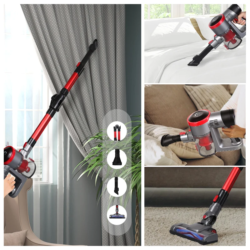 赤いハンドヘルド掃除機 赤黒ワイヤレスハンドヘルド直立コードレス掃除機| Alibaba.com