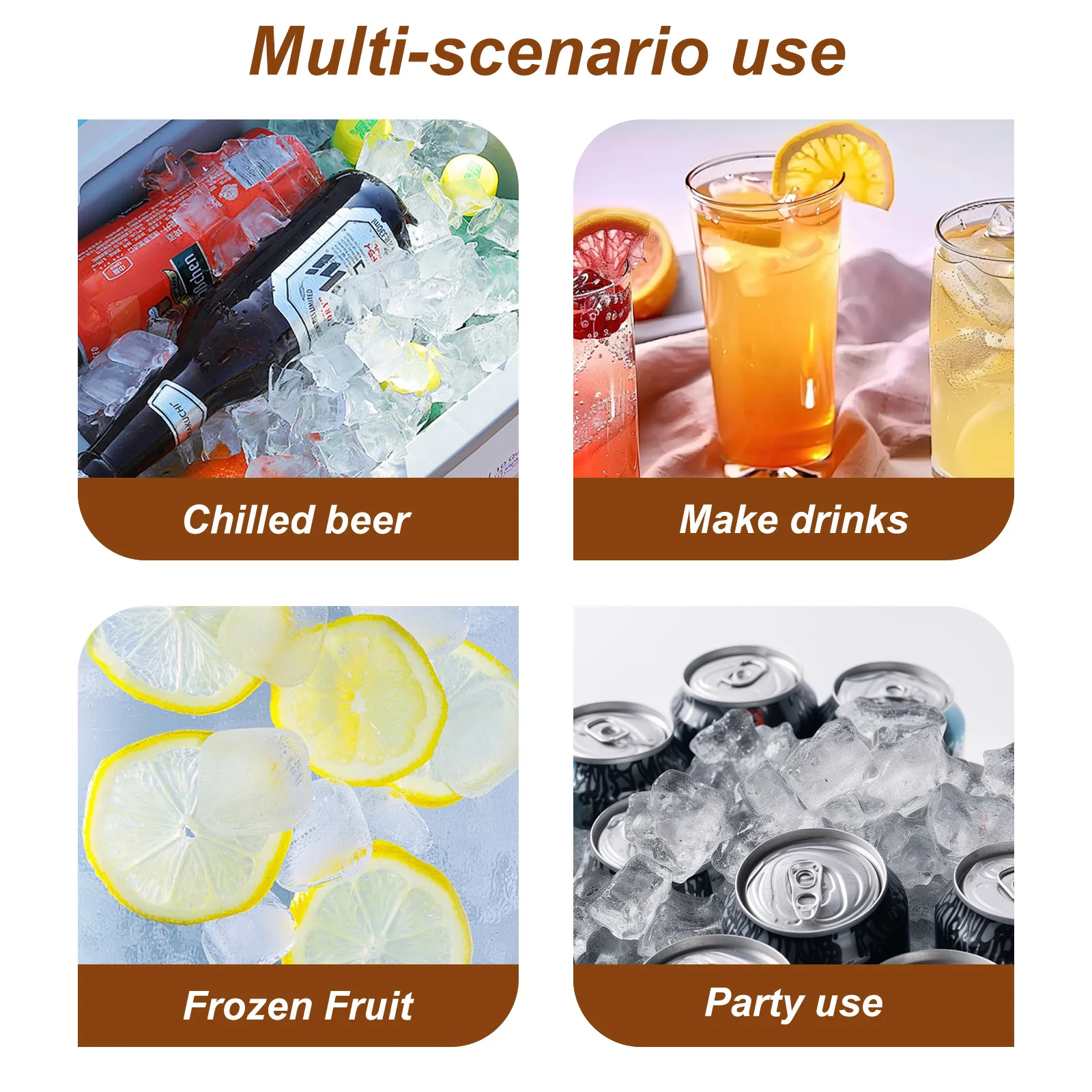 Silicone Ice Cube Mold, Whiskey Bottle Shaped Ice Tray Food-Grade Reusable Ice Mould for Cocktail Drinks, BPA Free Bar Accessory details