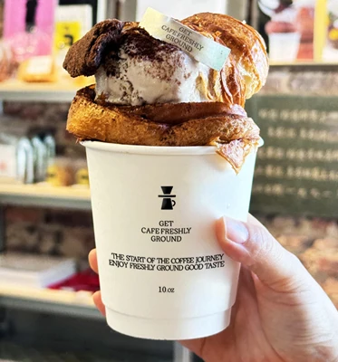 Disposable Coffee Cup Milk Tea Paper Cup Ins Style with Lid Commercial ...