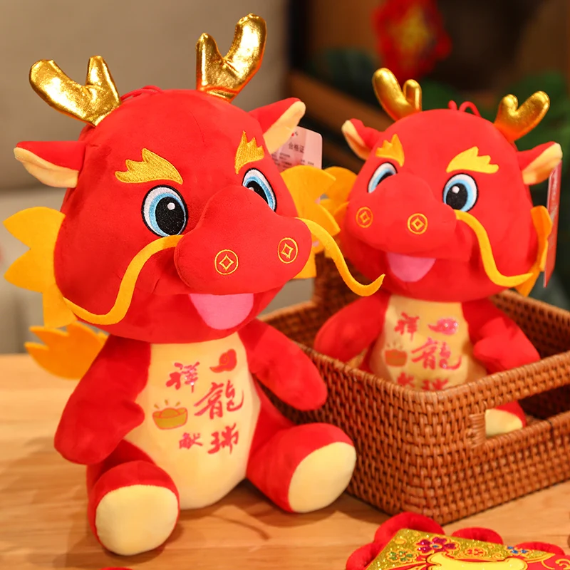 Customizable Factory Large-sized Dragon Filled Animal Plush Toys, New Fashionable New Year Gifts for Children and Girlfriends